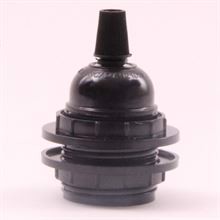 Black bakelite lamp holder for shade E27